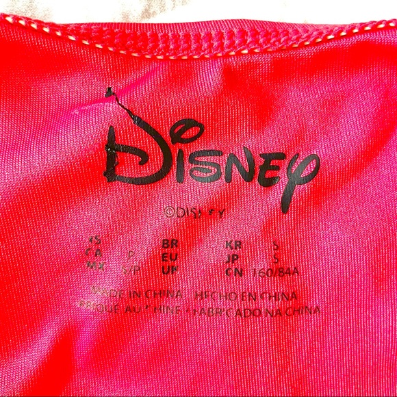 One piece red Minnie Mouse Swimsuit - Picture 6 of 7